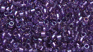 14SD796-ABR: DB1754 Delica Violet Lined Crystal AB 11/0 - 9GM