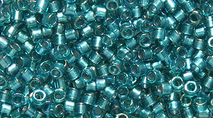 14SD786-ABR: DB1769 Delica Aqua Green Line Teal AB 11/0 - 9GM