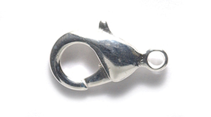 15FI644-SR: Clasp Lobster Silver PLT 15x9mm 4PPK