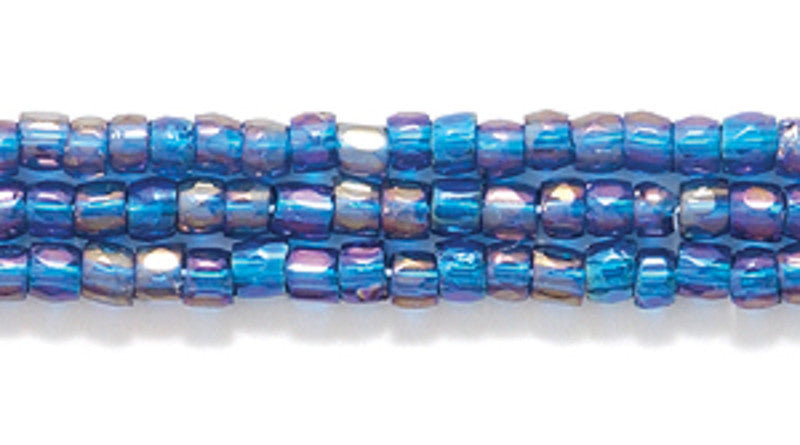 9SC569-T: CZ Seed Bead 3-cut TR Montana Blue AB 9/0 5HK