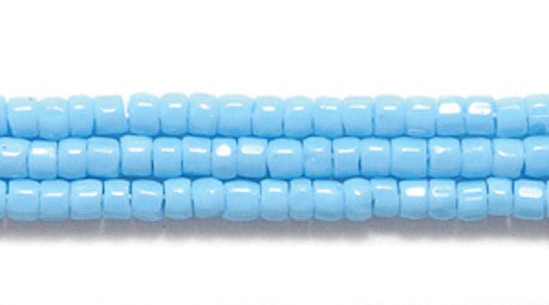 9SC164: CZ Seed Bead 3-cut Opaque Turquoise Blue 9/0 5HK