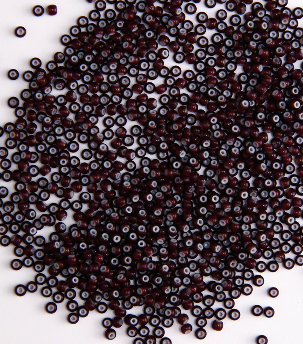 11SB298-WL: CZ SB White Heart Purple 11/0 Loose-30GM