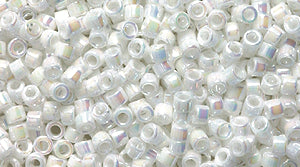 14SD612-AB: DB202 Delica Pearl White AB 11/0 - 100GM