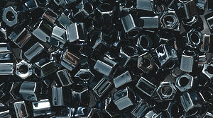 8SD309-HC: Miyuki Hex Gunmetal 8/0 8c-451 250GM