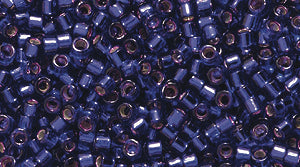 14SD499: DB610 Delica Silver Lined Dark Amethyst Dyed 11/0 - 100GM