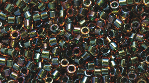 14SD783-AB: DB1741 Delica Olive Lined Orange 11/0 - 100GM