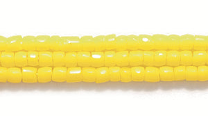 9SC126: CZ Seed Bead 3-cut Opaque DK Yellow 9/0 5HK