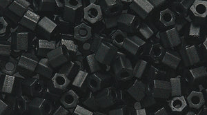 8SD109-MHC: Miyuki Hex Opaque Black Matte 8/0 8c-401f 250GM