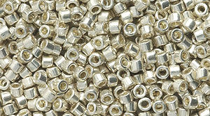 14SD812: DB035 Delica Metallic Silver Galvanized 11/0 - 100GM