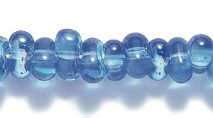 91SB574: CZ Seed Bead Farfalle TR Sapphire AB 3x7mm 24STR