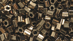 8SD855-DHCR: Miyuki Hex Metallic Dark Bronze 8/0 8c-4572 25GM