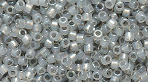 14SD703-ABR: DB1770 Delica Pewter Lined Opal AB 11/0 - 9GM