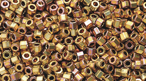 14SD854-ACR: DBC0501 Delica Hex 24kt Gold Iris 11/0 - 5GM