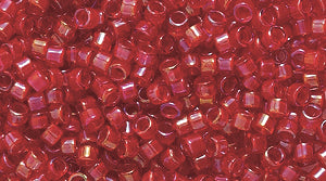 14SD746-ABR: DB295 Delica Color Lined Red AB 11/0 - 9GM