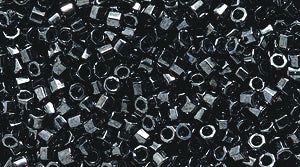 14SD309-CR: DBC0001 Delica Hex Cut Gunmetal 11/0 - 9GM