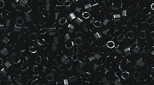 14SD109-CR: DBC0010 Delica Hex Cut Opaque Black 11/0 - 9GM