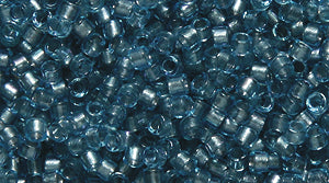 14SD7772R: DB2383 Delica Fancy Lined Silver Sky 11/0 - 9GM