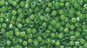 14SD783R: DB274 Delica Pea Green Lined Green 11/0 - 9GM