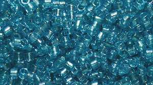 14SD7763R: DB2382 Delica Fancy Lined Aqua 11/0 - 9GM