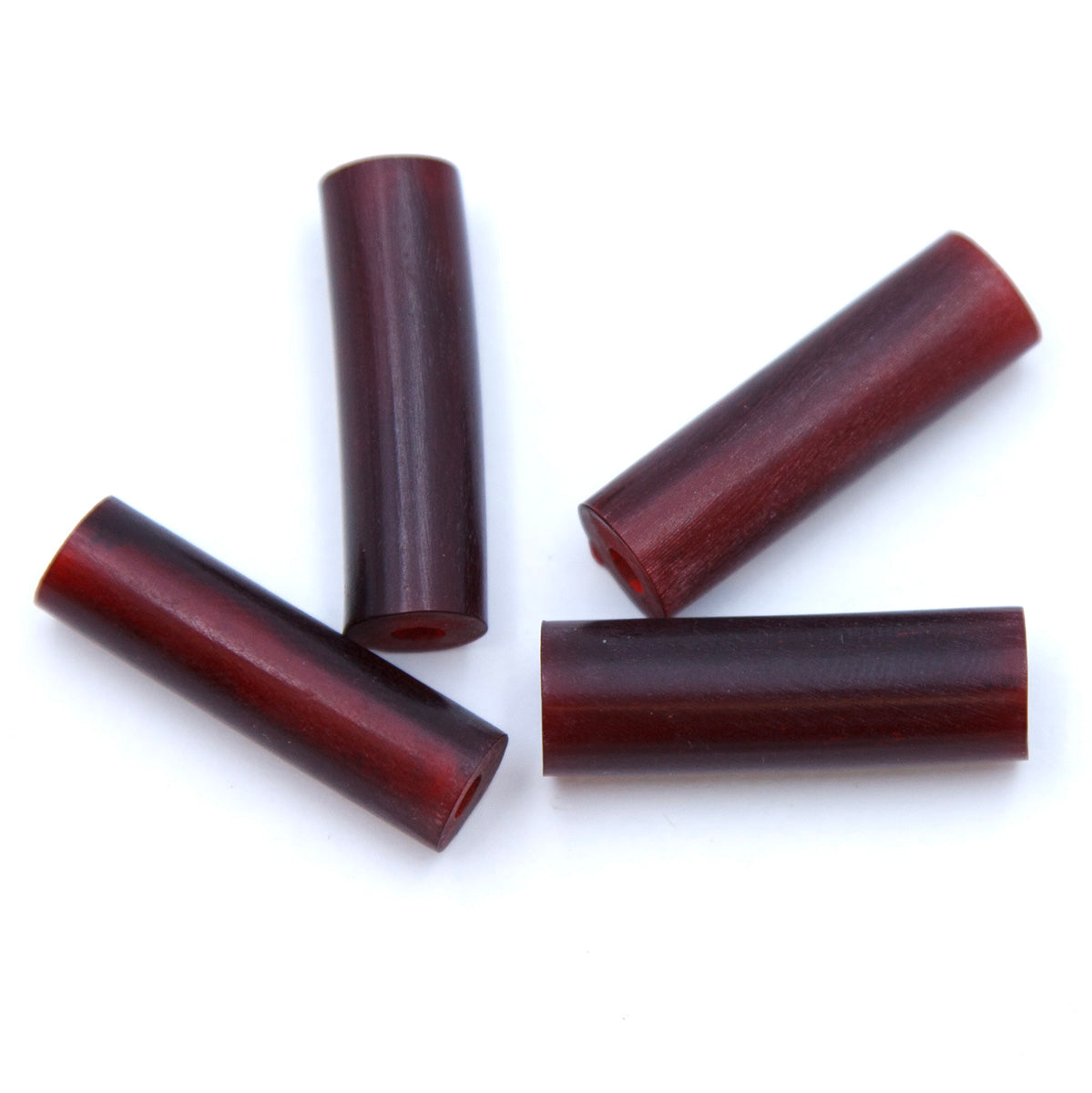 24HR247-T: Horn Tube Red Amber Thin 1 Inch 30 Pieces