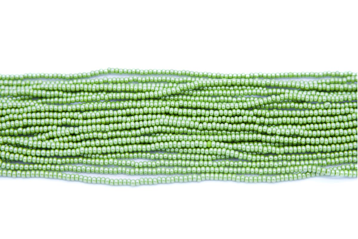 10SB383-OVR: CZ Seed Bead Opaque Sfinx Olive Green 10/0-1HK