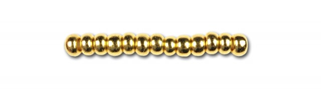 8SB853-R: CZ Seed Bead Terra Metallic Gold Iris 8/0 3HK