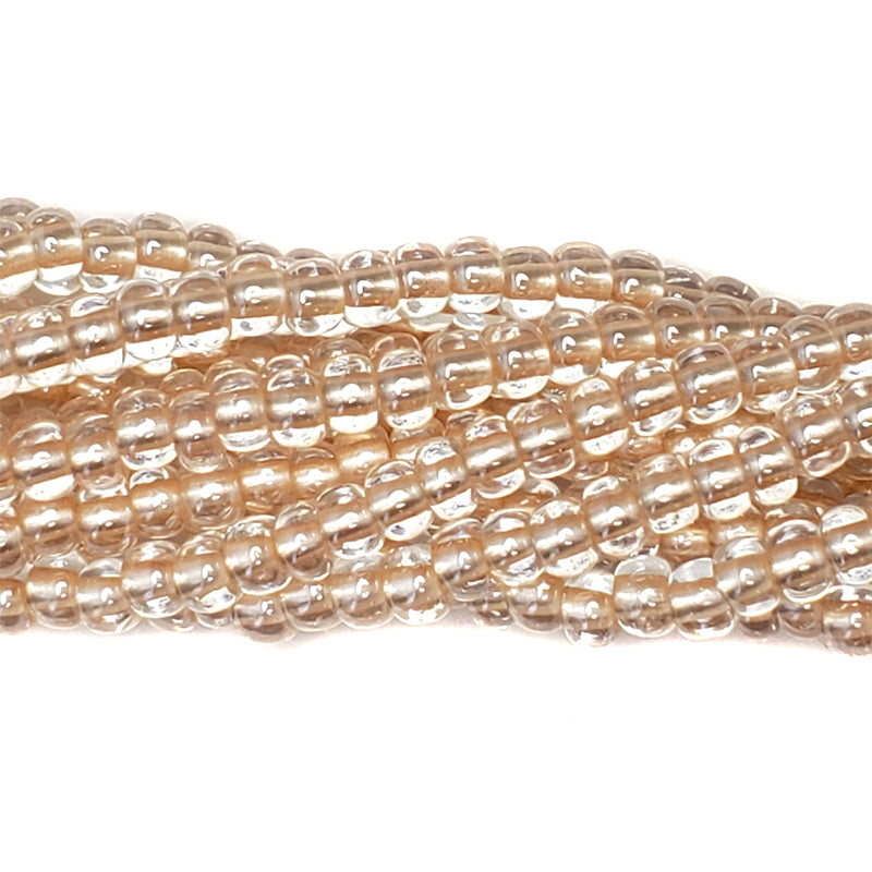 6SB654-LP: CZ Seed Bead Pastel Pearl Lined Gold 6/0 36STR