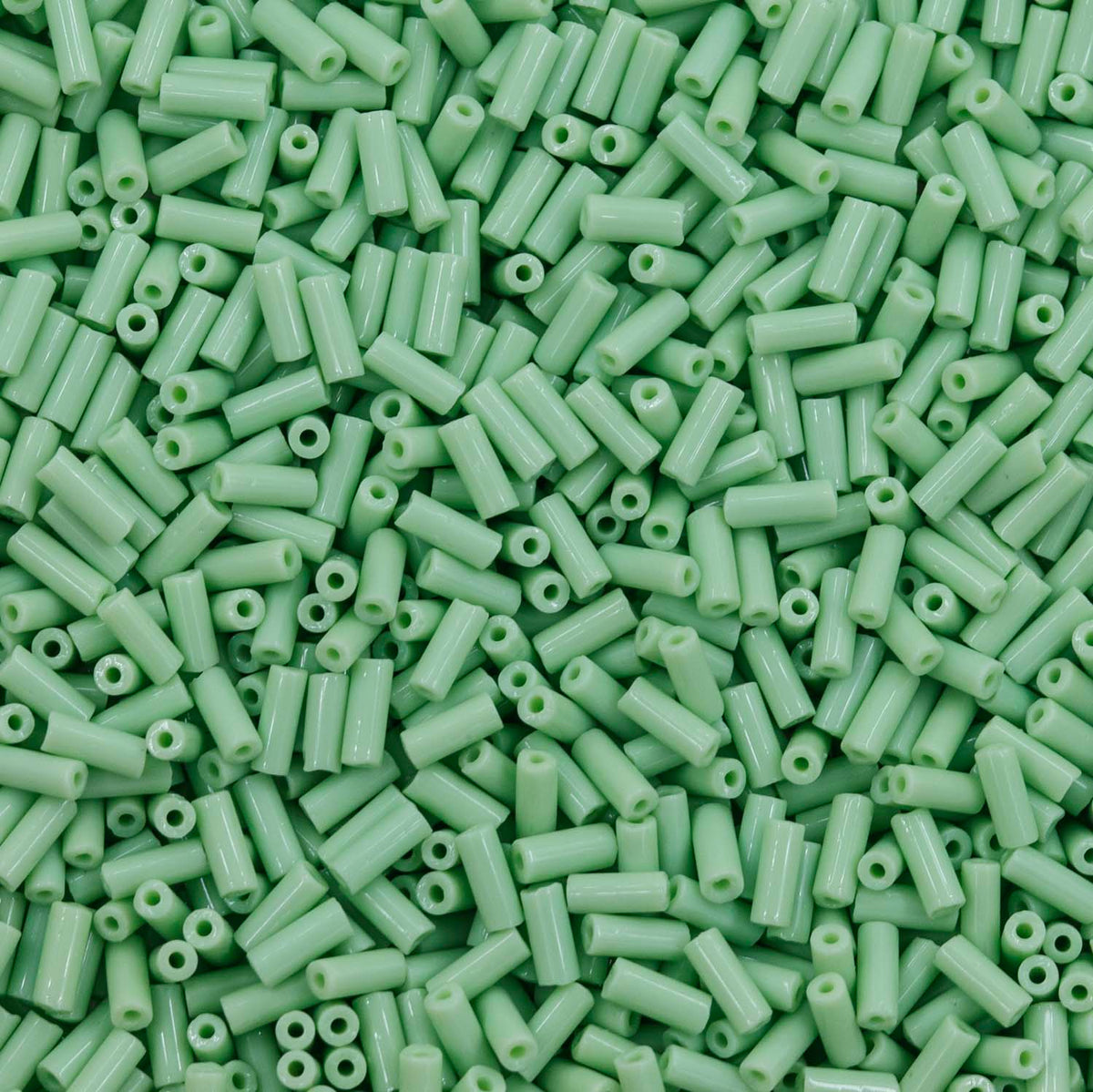 2BB181-L: Czech Bugle Opaque Lime Green #2 - 50GM