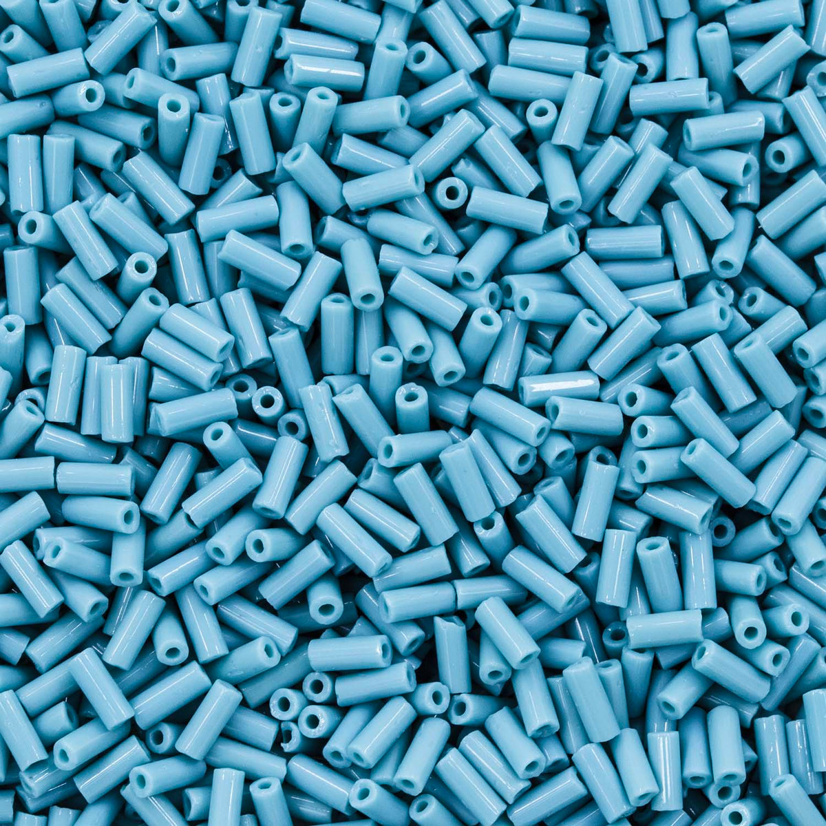 2BB185-L: Czech Bugle Opaque Turquoise Green #2 - 50GM