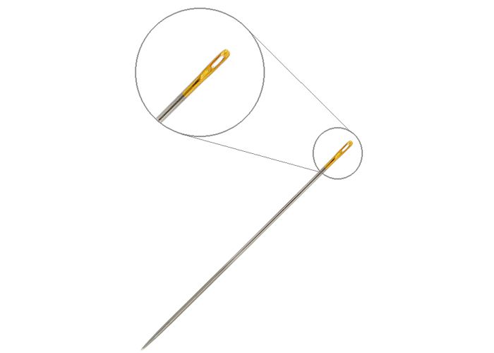 2FI281-10: Japanese Beading Needle Gold Eye #10 - 25 PPK