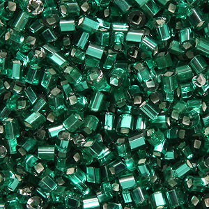 2SV6487-2: Vintage Venetian BUGLE S/L Jungle Green #1 SQ Hole 2mm 500 Grams