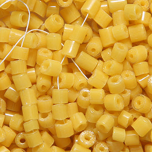 30SV120-5C: Vintage Venetian Tube Opaque Yellow#5 2x2mm Average 500 Grams