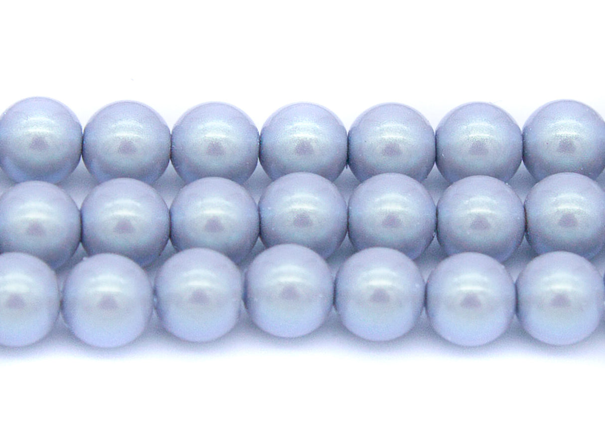 8GP606-IR: CZ Glass Pearl Iridescent Grey 8mm-25PC