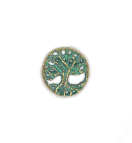 GG059-254: Green Girl Tree 18mm Brass Verde