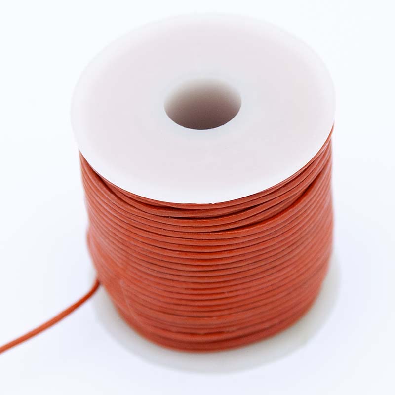 10LC153: Leather Cord Burnt Sienna 1mm 25MTR