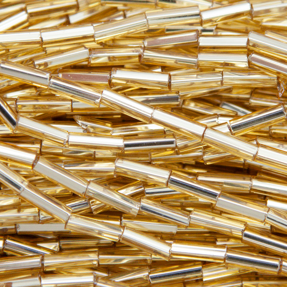 3BB452: CZ Bugle Silver Lined Gold #3 5HK