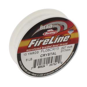 62TN112-15: FIRELINE THREAD 8LB CRYS 0.007IN/0.17MM 15YD