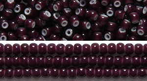 10SB298-WH: CZ Seed Bead White Heart Amethyst 10/0 5HK