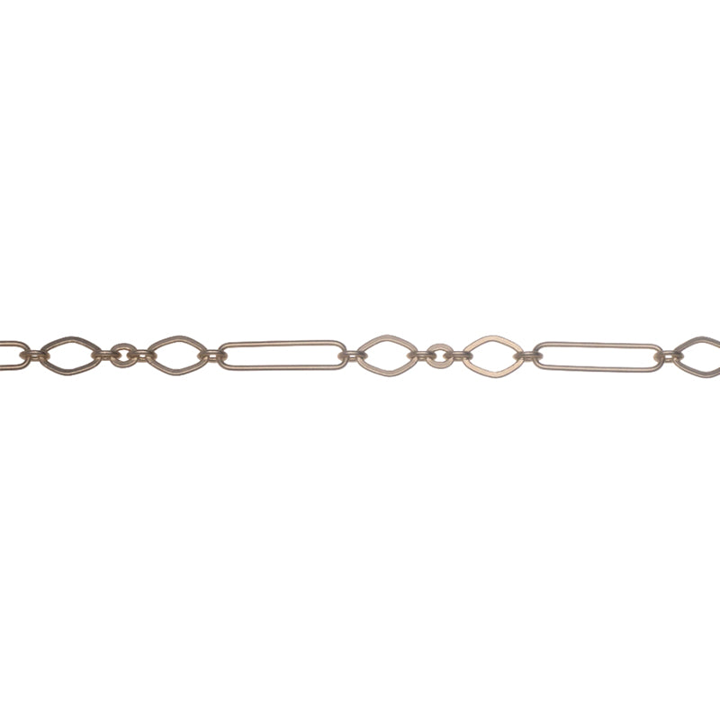 CX2601-HG: CHAIN SPECIALTY PAPERCLIP Satin Hamilton Gold - 1FT