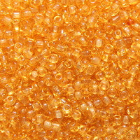 12SV253-5: Vintage Venetian Seed Bead Transparent Gold #5 Square Hole 12/0 - 500 Grams