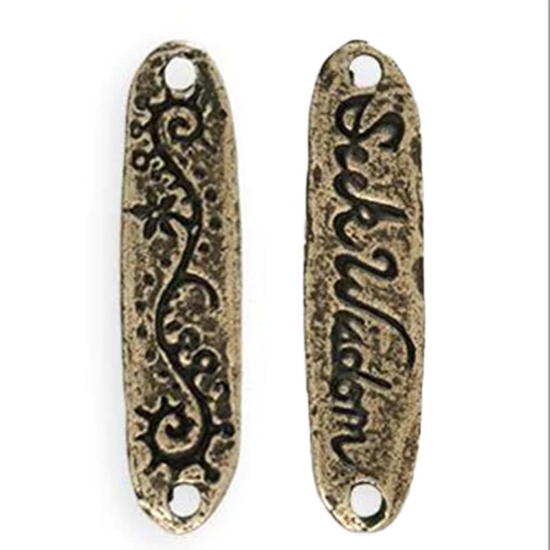 GG032-BZA: GREEN GIRL 31.5x8mm Seek Wisdom Bronze Antique - 1 Piece