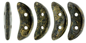 63HM109-55: CZ Crescent 2-HOLE BRONZ PCSSO 3x10mm