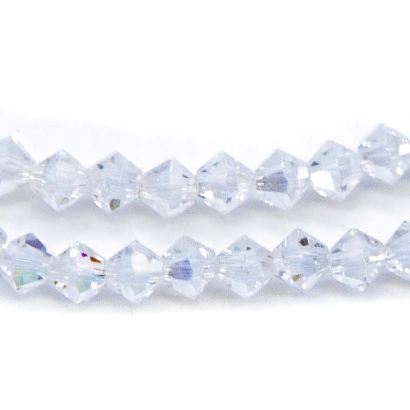 82CD513: CRY FC BICONE Crystal AB A A A 4MM 16" String