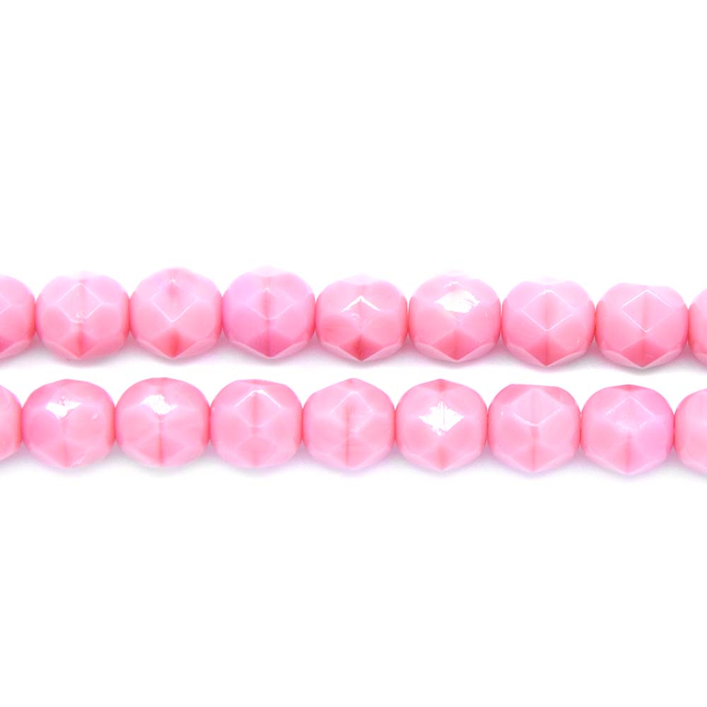 6FC193: Preciosa Czech Faceted Op Pink 6mm 300 Pieces