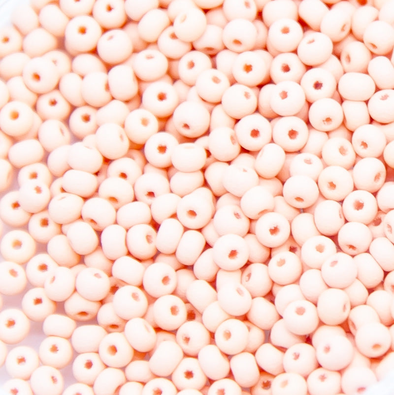 11SB933-PLMR: CZ Seed Bead Permalux Apricot Matte 11/0 - 25GM