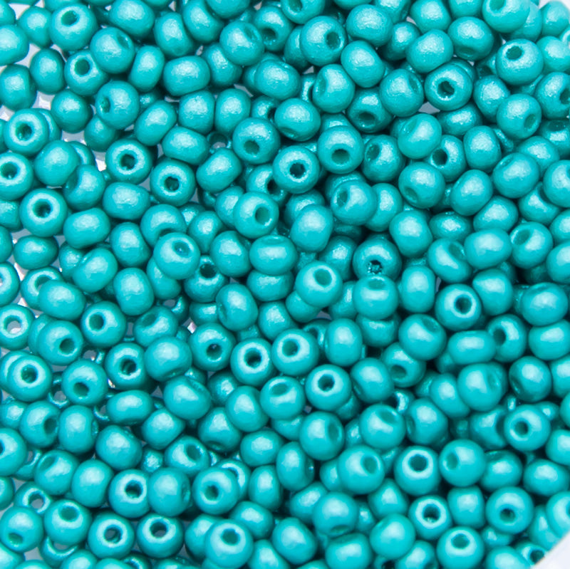 10SB985-PLR: CZ Seed Bead Permalux Sea Green 10/0 - 25GM