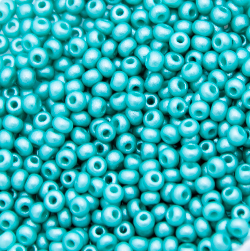 10SB981-PLR: CZ Seed Bead Permalux Mint 10/0 - 25GM