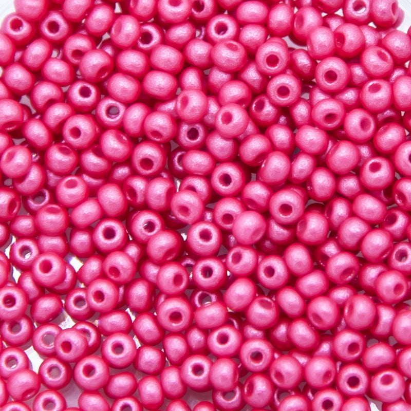 10SB994-PLR: CZ Seed Bead Permalux Fuchsia 10/0 - 25GM