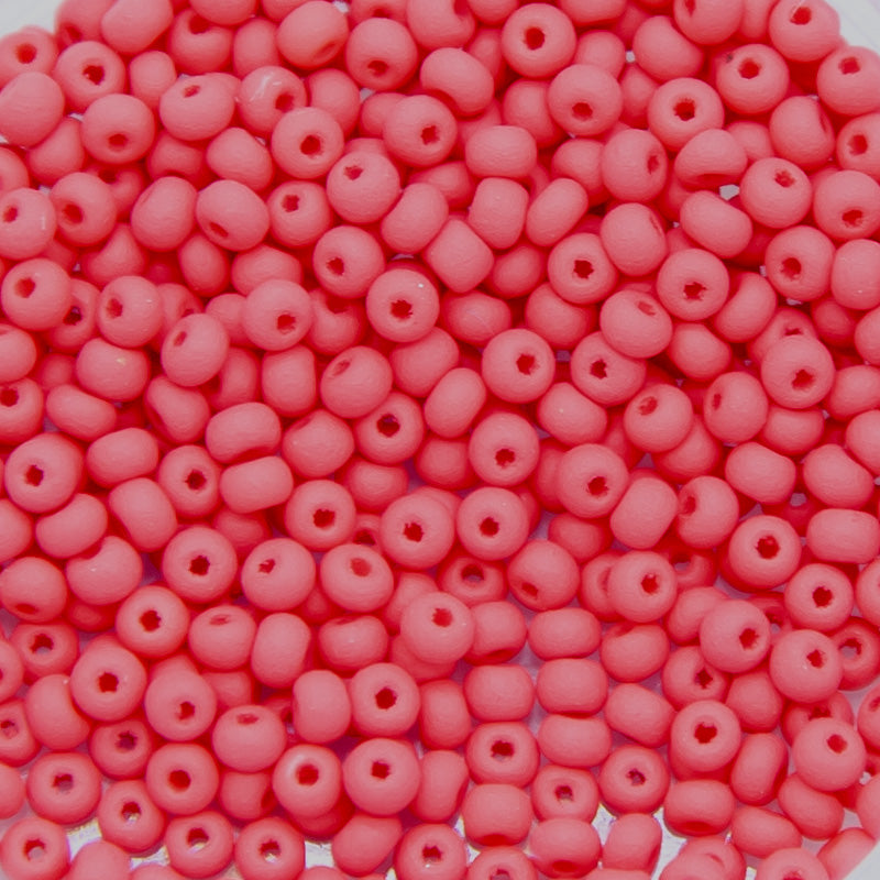 10SB943-PLMR: CZ Seed Bead Permalux Red Matte 10/0 - 25GM
