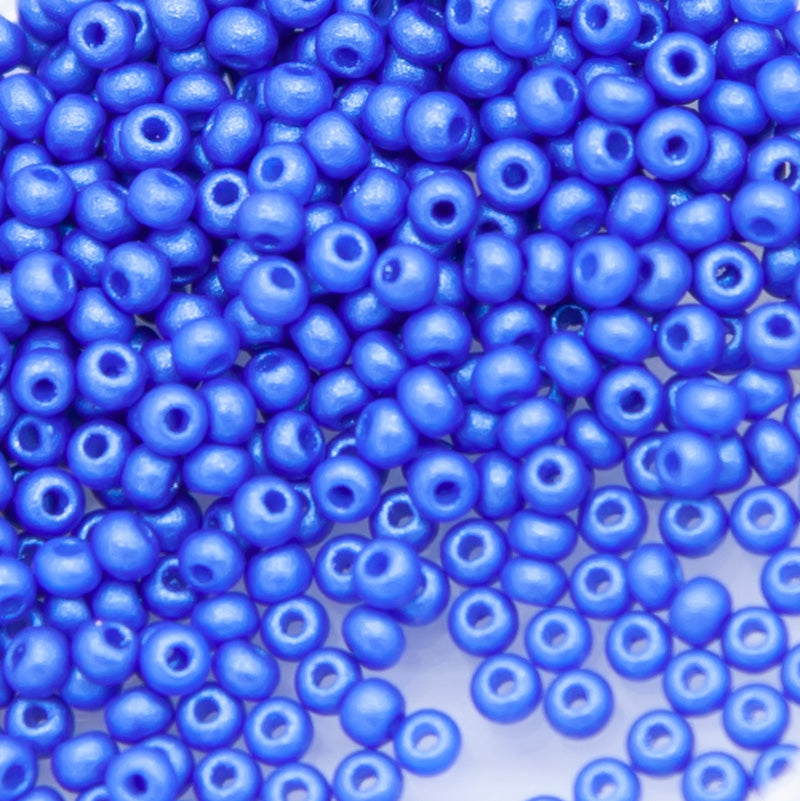 10SB977-PLR: CZ Seed Bead Permalux Blue 10/0 - 25GM